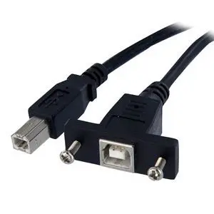 StarTech 1 ft Panel Mount USB Cable B to B - F/M