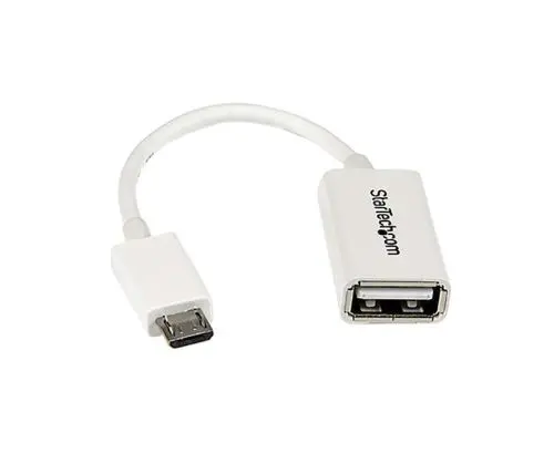 UUSBOTGW StarTech.com 5in White Micro USB to USB OTG Host Adapter M/F