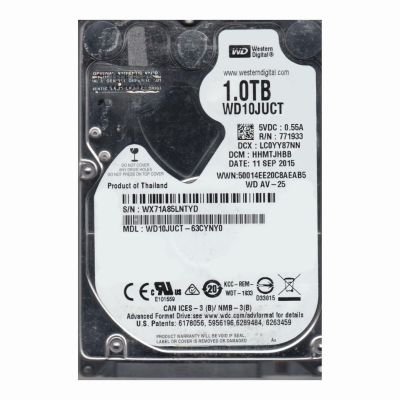 WD10JUCT-63CYNY0 Western Digital AV-25 1TB 5.4K RPM 3Gb/s SATA 512n 16MB Cache 2.5-Inch Hard Drive