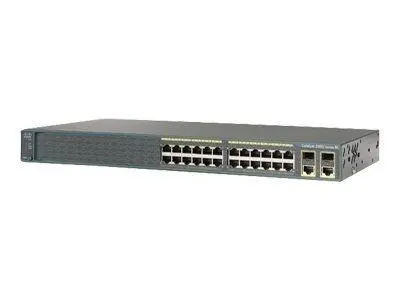 WS-C2960-24PC-S Cisco Catalyst 2960 Series C2960-24PC 24 x RJ-45 Ports PoE 10/100Base-TX + 2 x Dual-Personality SFP Uplinks Ports Layer 2 Managed Rack-Mountable Fast Ethernet Network Switch