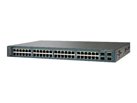 WS-C3560V2-48PS-S Cisco Catalyst 3560 Series C3560V2-48PS 48 x RJ-45 Ports PoE+ 10/100Base-TX + 4 x SFP Ports Layer 3 Managed Rack-mountable Fast Ethernet Network Switch