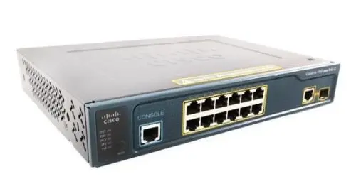 WS-C3560-12PC-S Cisco Catalyst 3560 Series 3560-12P 12 x RJ-45 Ports PoE 10/100Base-TX + 1 x Combo Gigabit SFP Port Layer 2 Managed Rack-mountable Fast Ethernet Network Switch