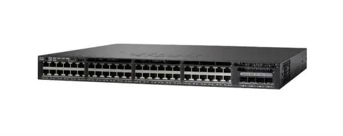 WS-C3650-48TQ-S Cisco Catalyst 3650 Series 3650-48TQ 48 x RJ-45 Ports 10/100/1000Base-T + 4 x SFP+ Uplink Ports Layer 3 Managed 1U Rack-mountable Gigabit Ethernet Network Switch