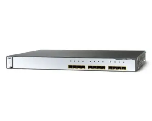 WS-C3750G-12S-E= Cisco Catalyst 3750 Series 3750G-12 12 x SFP Ports 1000Base-X Layer-3 Managed Rack-mountable Stackable Gigabit Ethernet Network Switch