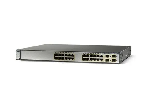 WS-C3750G-24PS-S Cisco Catalyst 3750G Series 3750G-24P 24 x RJ-45 Ports PoE 10/100/1000Base-T + 4 x SFP Ports Layer 3 Managed 1U Rack-mountable Stackable Gigabit Ethernet Network Switch