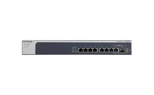 XS508M Netgear 7 x 10-Gig/Multi-Gig Copper Ports 10GBase-X + 1 x 10G/1G SFP+ and Copper combo Ports Layer 3 Managed Gigabit Ethernet Network Switch